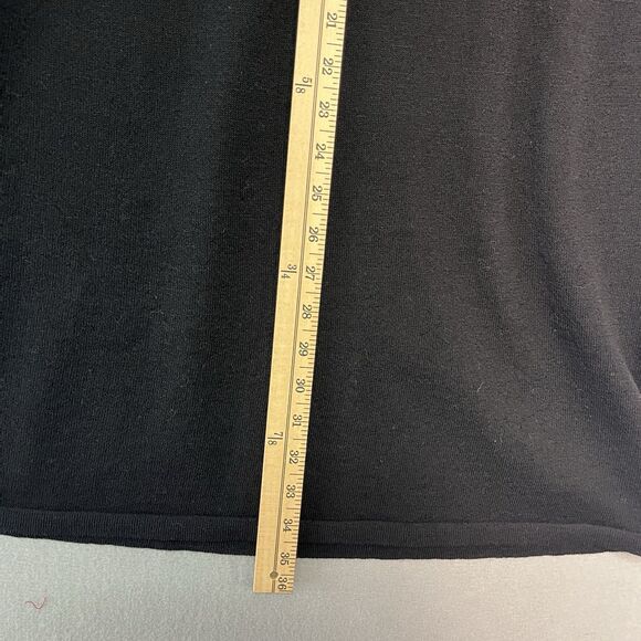 Eileen Fisher Minimalist Black Italian Wool Sleeveless Crew Neck Shift Dress L - Picture 7 of 8